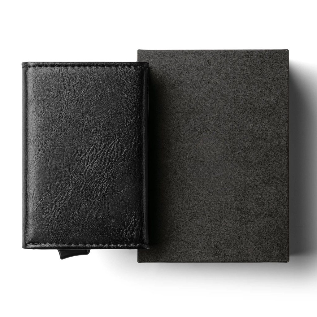 Billetera Slim Pop Up con Bloqueo RFID — Tarjetero Tri-fold para Hombre
