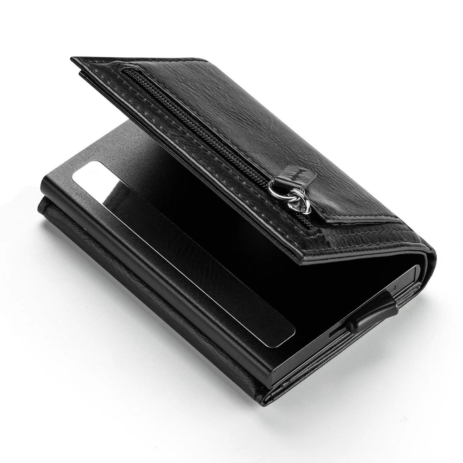 Billetera Slim Pop Up con Bloqueo RFID — Tarjetero Tri-fold para Hombre