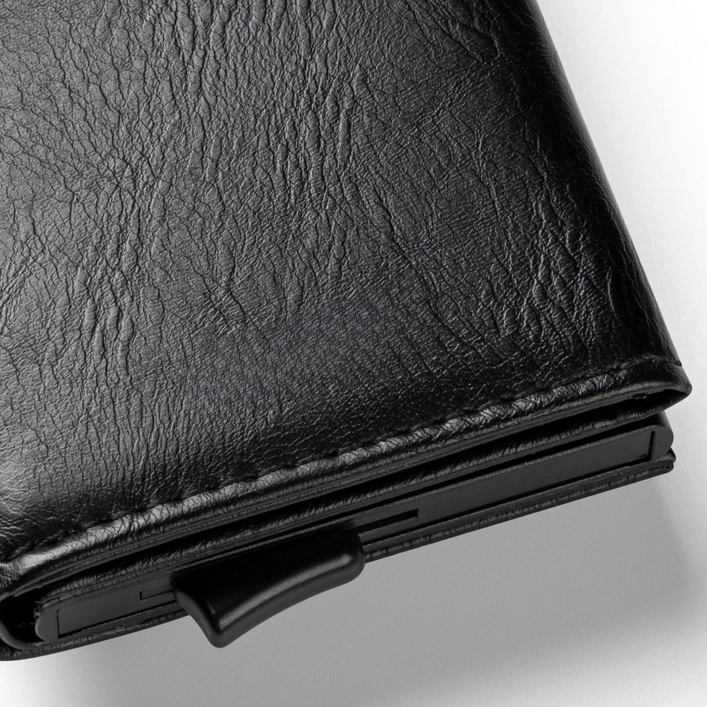Billetera Slim Pop Up con Bloqueo RFID — Tarjetero Tri-fold para Hombre