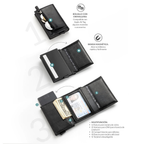 Billetera Slim Pop Up con Bloqueo RFID — Tarjetero Tri-fold para Hombre